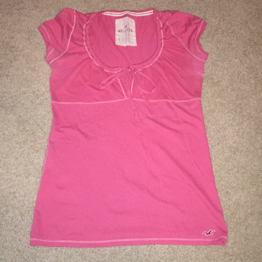 Hollister Pink Top with Tie